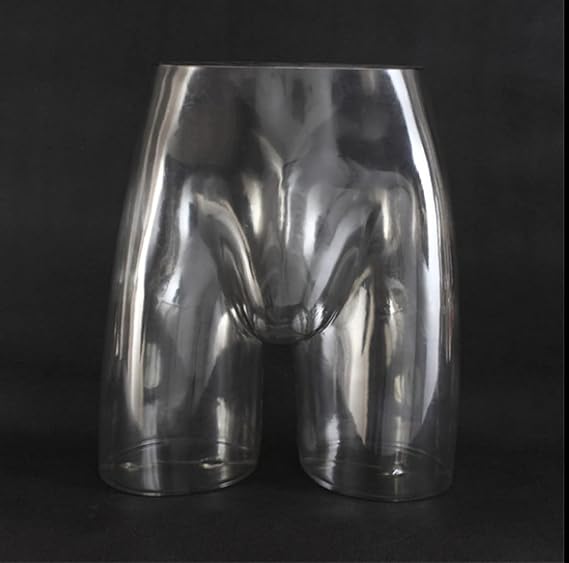 YJIUYUANQ Male Lower Body Mannequin Plastic Transparent Underwear Underpants Display Hip Model Shorts Display Props, Clear