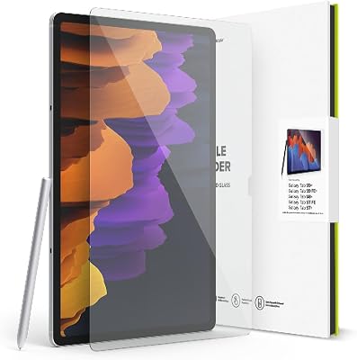 Ringke Tempered Glass Compatible with Samsung Galaxy Tab S10 Plus  S9 FE Plus  S9 Plus  S8 Plus  S7 Plus  S7 FE Screen Protector, 9H Hardness Shatterproof Coverage