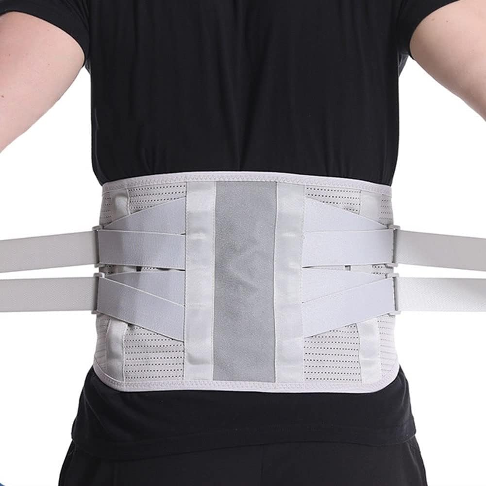 Back Brace With Support Bar Back Pain Relief For Men And Women Breathable Lumbar Support Belt For Sciatica Pain Heavy Lifting Waist Support Lower Back Brace Herniated Disc Gray  Size : X-Large