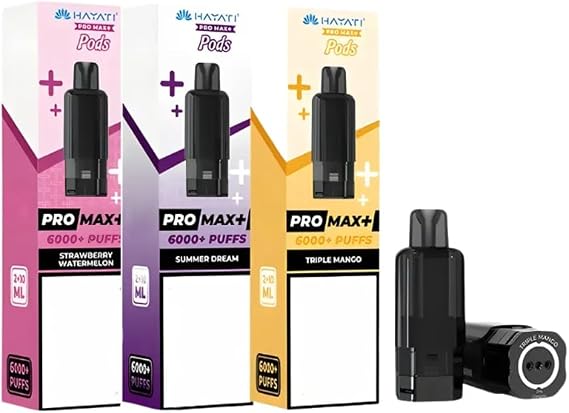 Hayati 6000 Pro Max Plus 6K Pods | Refillable Pods | Easy Installation | Pack of 1 (Triple Mango)