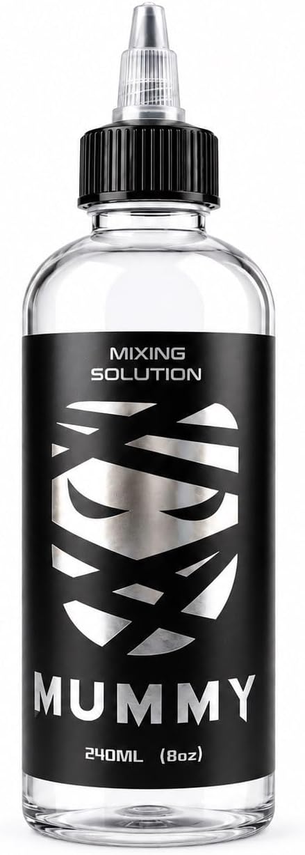 Mummy Premium Tattoo Ink Mixing Solution Perfect for Graywash Shading & Color Dilution 8oz (240ml) Bottle