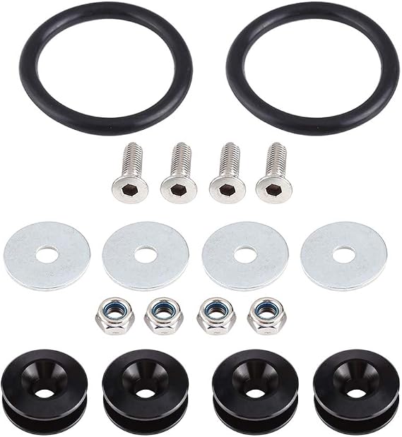 Car Aluminium Alloy Washer Screw Engine Compartment Dress Up Kit Quick Release (09) Aluminium Alloy Car Bumper Washer
