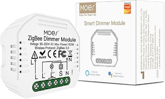 MOES ZigBee Dimmer Switch Module, 1 Gang
