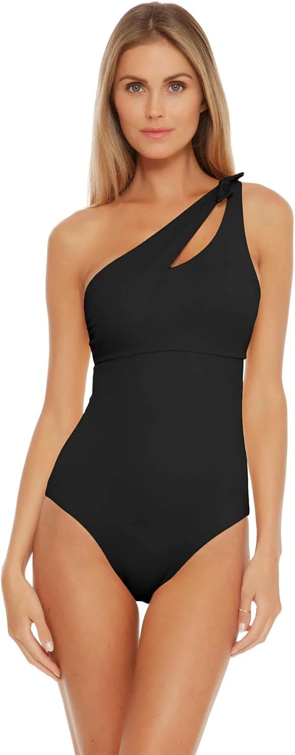 Becca by Rebecca Virtue Womens Color Code Sadie Asymmetrical One-Piece