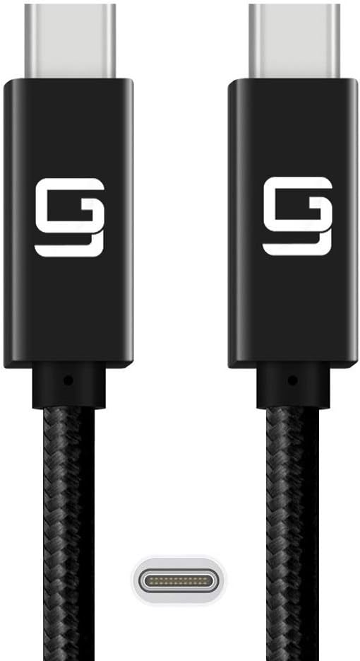 USB C to USB C Cable (20Gbps) SuperSpeed [Certified] USB Type-C to USB Type-C, 100W Power (USB 3.1, 3.2, Thunderbolt 3) Nylon Braided, Dual 4k or Single 5k @60hz Display (6.6ft/20Gbps)