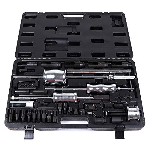 ECCPP 40pcs Diesel Injector Puller Removal Tool, Auto Truck Diesel Injector Extractor Removal Tool, Slide Hammer Puller Set Fit for Diesel Engines