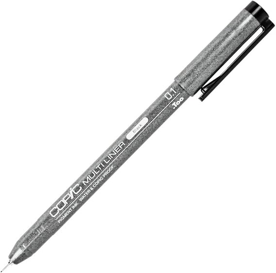 Copic Markers Multiliner 0.1 Black Pigment Based Ink