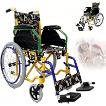 Pediatric Wheelchair for Kids Lightweight w/Safety Belt, Swing-Back Armrests, Swing-Away Footrests 20.5 Inch Seat Manual Lightweight Transport Folding, Bariatric Wheel Chair for Travel or Transi