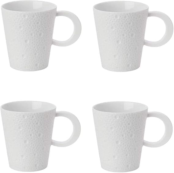 Bernardaud Ecume White Set of 4 Mugs #0733-1806