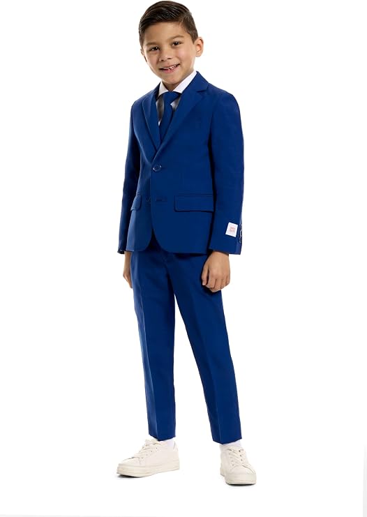Opposuits Boys Solid Color Suits - 3 Piece Set - Formal Wedding Outfits