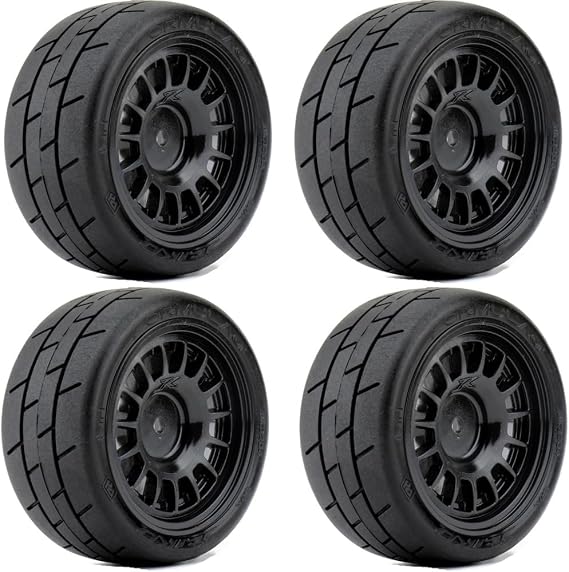 Powerhobby 1/10 RC Rally Car Mounted Tires/Wheels (4) FITS : Hpi/Traxxas/MST/Associated/Kyosho Cars (Formula - Claw)