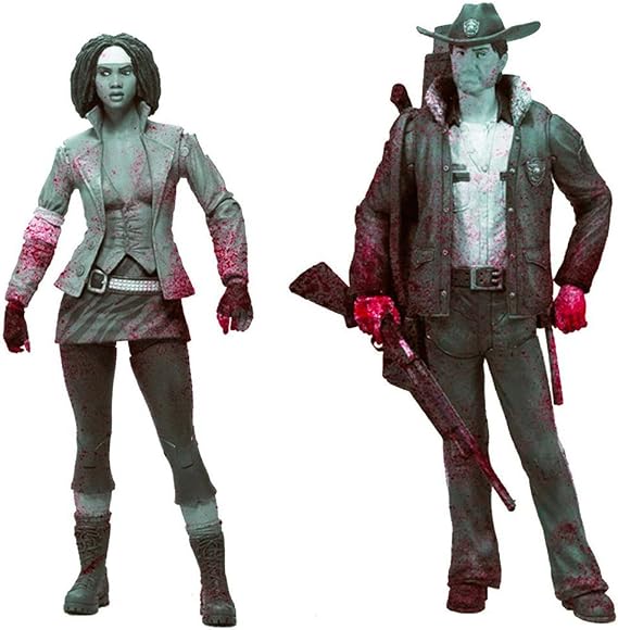 McFarlane Toys The Walking Dead: Series 1: Rick and Michonne (Black and White Versions) Action Figure 2-Pack