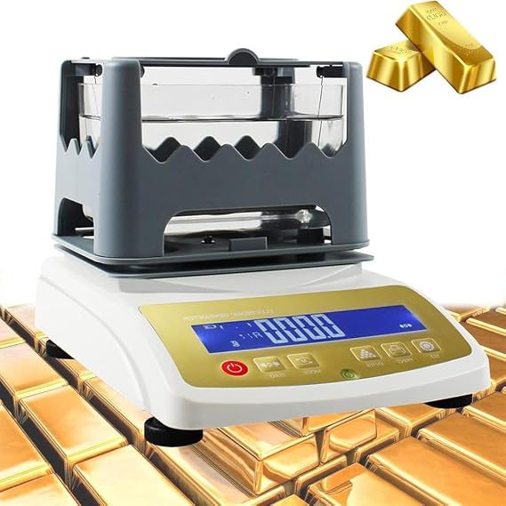 Gold And Silver Tester, Portable Digital Purity Meter with LCD Display, Gold K Value Teste 0.001G/Cm³ Accuracy Gold Tester