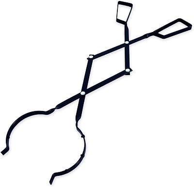 Atlantic Fire Tongs for Fireplace or Pit- Reinforced Wrought Iron for extra strength - 25 - Log grabber for up 12 thick logs - Log - Rust resistant finish fireplace tongs for indooroutdoor