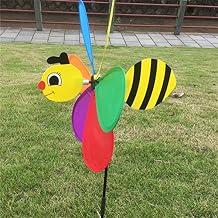 Amrka 3D Large Animal Bee Woodpecker Windmill Wind Spinner Whirligig Cute Yard Garden Decor (Style 1)