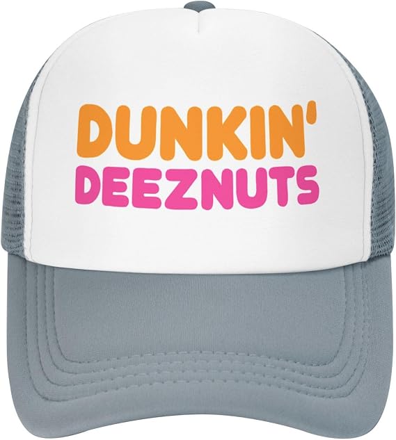 Dunkin Deez Funny Nuts Trucker Hat Funny Hats Men Women Adult Dirty Humor Vintage Snapback Baseball Cap