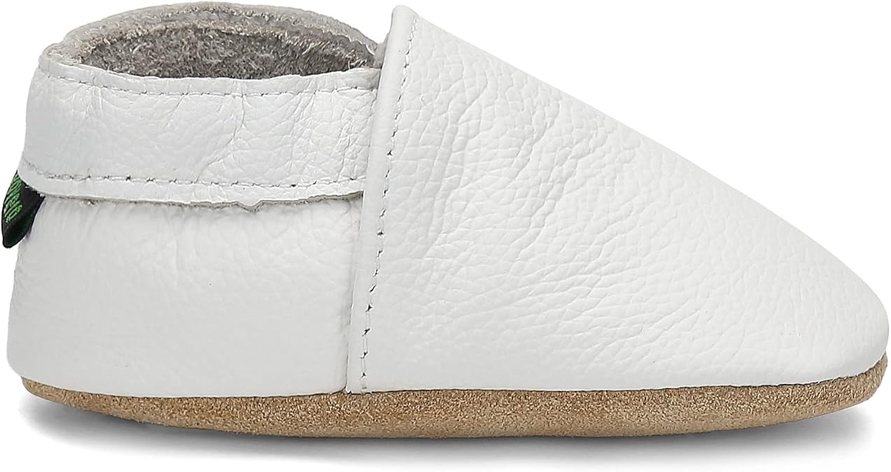 OWLOWLA Soft Sole Baby Shoes - Leather Baby First Walking Crib Shoes Slip-on Moccasins Infant Toddler Pre-Walker Shoes for Boy Girl