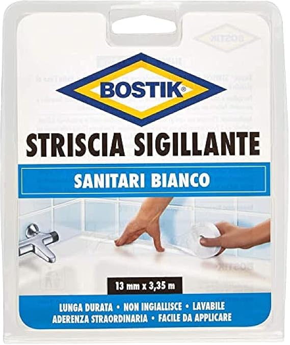 BOSTIK Dichtungsstreifen selbstklebend wasser- und Haushaltsreiniger 13 mm x 335 m weiß