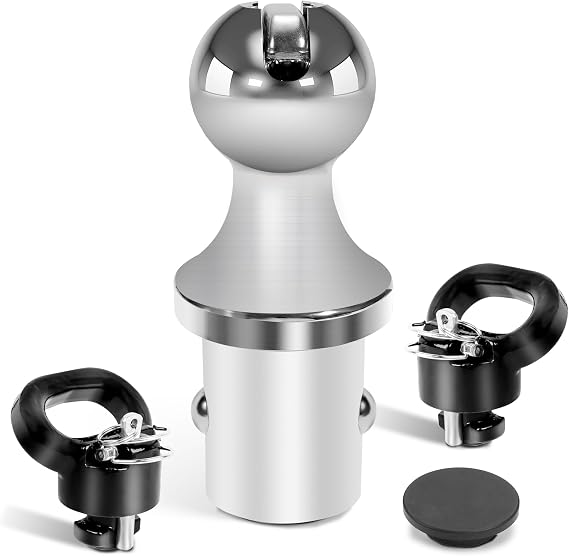 Gooseneck Ball 60618,Puck System Gooseneck Hitch Kit Compatible with 2013-2026 Dodge Ram 2500/3500,2-5/16 Inch Gooseneck Ball for Truck Bed Safety Chain Anchors | 30000 lbs