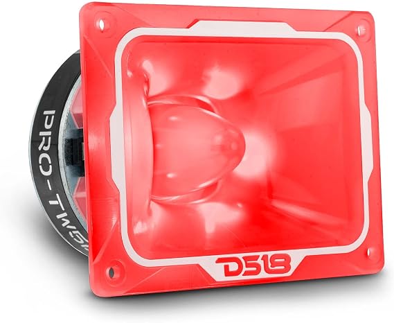 DS18 PRO-TW5L RGB Alluminum Super Bullet Tweeter - 1.5" Voice Coil, Polycarbonate Body and Bullet, 500W Max, 250W RMS, 4 Ohms, Built in Crossover - PRO Tweeters are The Best. 1 Speaker, RGB LED