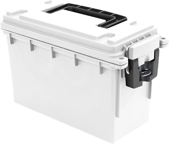 Sheffield 12681 Marine Storage Box, Dry Box Made in USA, Waterproof Container for Boat and Dock Gear, Small Parts Organizer with Latch, Stackable