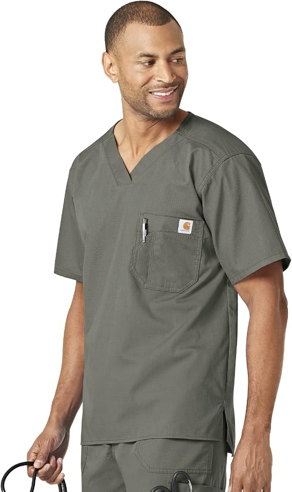 Carhartt Ripstop & Sub-Scrubs Scrubs for Men, Utility Scrub Tops