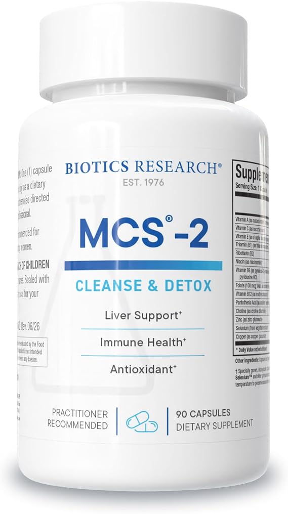 BIOTICS RESEARCH MCS-2 Metabolic Clearing Support, Milk Thistle 90 Capsules