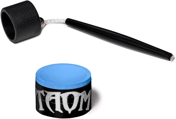 TAOM V10 Billiard Pool Cue Premium Chalk Blue - with Chalk Holder
