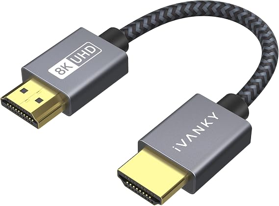 IVANKY Short 10K 8K HDMI Cable 1 Foot/0.3M, Ultra High Speed HDMI 2.1 Cable