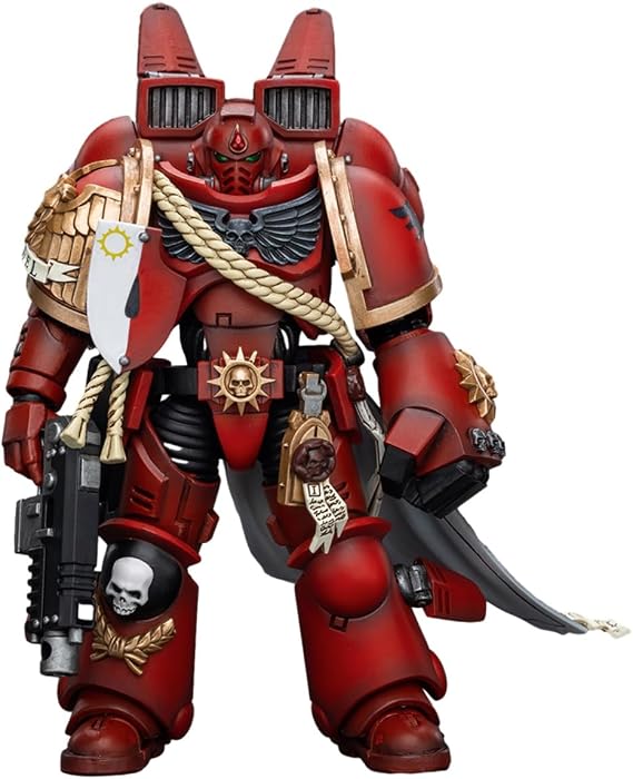 JOYTOY Warhammer 40K Blood Angels Captain with Jump Pack Action Figure Mecha 1:18 Scale Joy Toy Collection Model 4.8 inch
