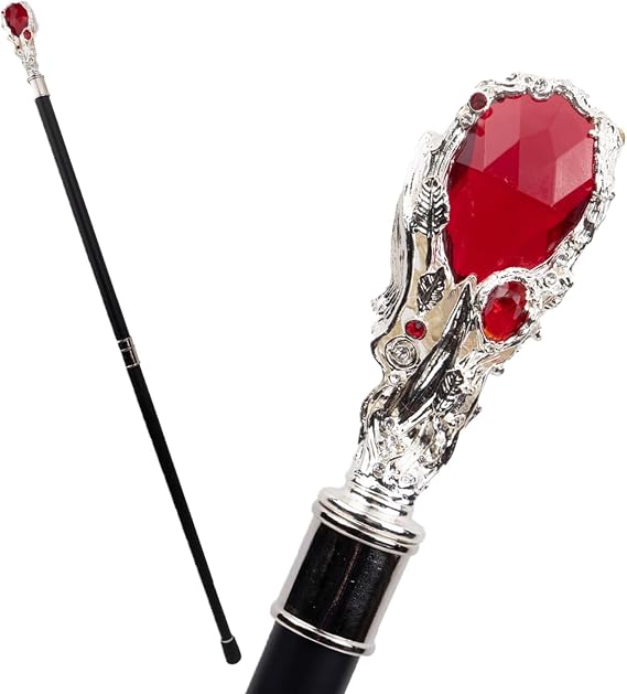 95cm Aluminum Alloy Double Festival Rehabilitation Training Cane, Brilliant Gem Crutch for Hiking, Trekking and Halloween Cosplay