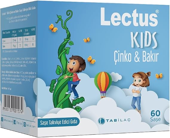 Lectus Kids Çinko & Bakır 60 Saşe Çinko Bisglisinat