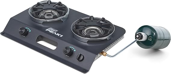 Coleman PEAK1 2-Burner Camping Stove, 20000 BTUs