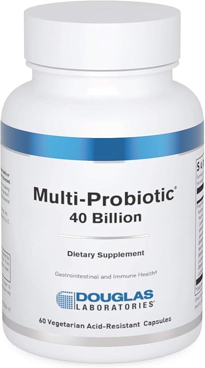 Douglas Laboratories Multi-Probiotic 40 Billion | Provides Probiotics and Prebiotics to Support Gut Microflora and Immunity | 60 Vegetarian