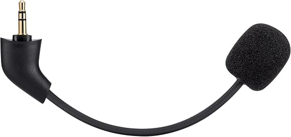 Replacement Game Mic for Kingston HyperX Cloud, Cloud X and Cloud II 2nd Version Gaming Headset on PS4 PS5 Xbox One Nintendo Switch PC, 3.5mm Detachable Boom Microphone