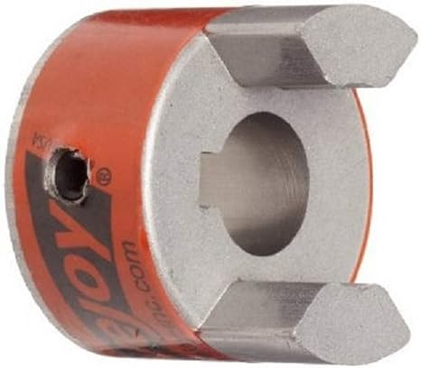 Lovejoy 45101 Size L100 Standard Jaw Coupling Hub, Sintered Iron, Metric, 14 mm Bore, 64.516 mm OD, 35.052 mm Length Through Bore, 128.136 Nm Max Nominal Torque, 5 mm x 2.3 mm Keyway