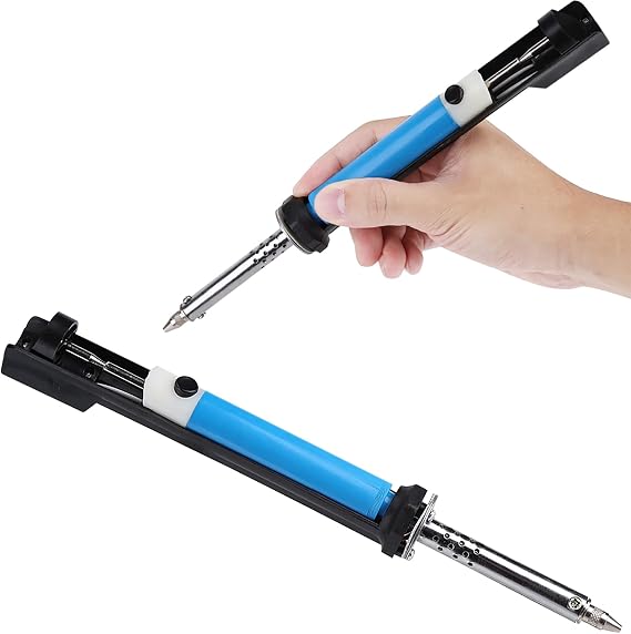 40W Electric Soldering Iron Desoldering Pump 2-in-1, 110V US Plug Solder Sucker Tool with Thin Nozzle & Anti Blocking Tube for Through Hole Circuit Board PCB Repair