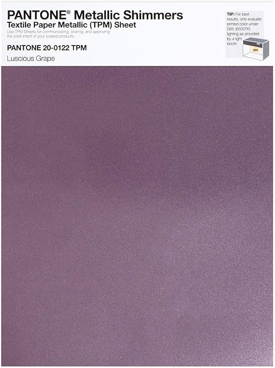 Pantone Metallic Shimmer TPM, 8.5x11 Inch Sheet, 20-0122 Luscious Grape