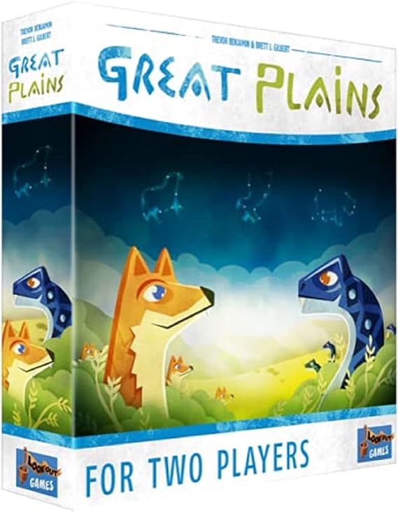 Lookout Games Great Plains Board Game - Abstract Puzzle & Strategic Family Fun for Kids & Adults, Ages 10+, 2 Player, 20 Min Playtime