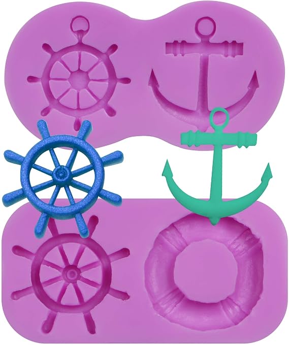 Anchor Silicone Fondant Molds, 2Pcs