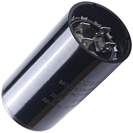 Seentech 70 uf/MFD 220-250 VAC 20% CD60 Round Motor Start Capacitor 50/60 Hz AC Electric Motor Universal Fit for AC Motor Run or Fan Start and Cool or Heat Pump Air Conditioner