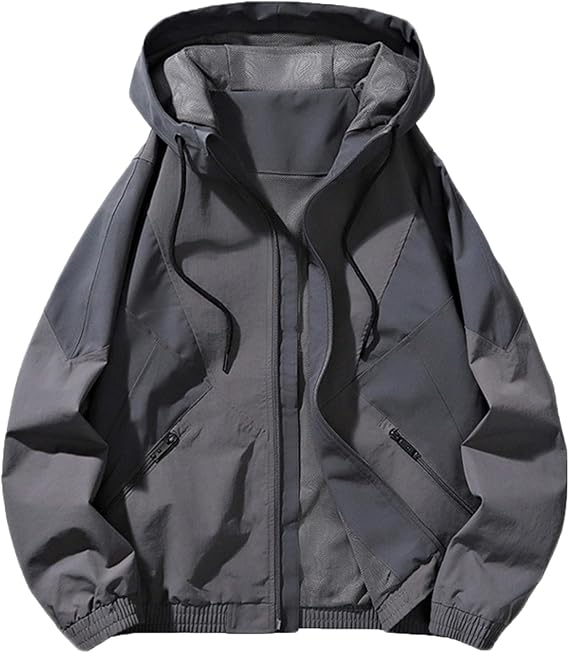 Windbreaker Jackets for Men Water-Resistant Hiking Climbing Trench Jacket Winter Fleece Lined Insulated Warm Coat