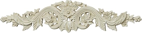 Touch of Class Decorative Flowering Medallion Wall Topper, Antique Ivory