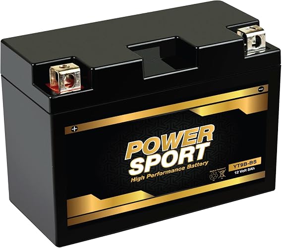 ExpertPower YT9B-BS Raptor 700 ATV Battery - 185 CCA OEM Fit 12V 8Ah Sealed Lead Acid AGM ET9B-BS, YP400 Majesty Scooter & YZF-R6, R6S Series Motorcycle Battery Replacement for GT9B-4, YT9B-4