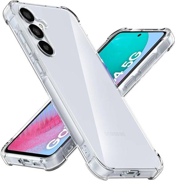 USTIYA Case for Samsung Galaxy M54 Clear TPU Four Corners Protective Cover Transparent Soft