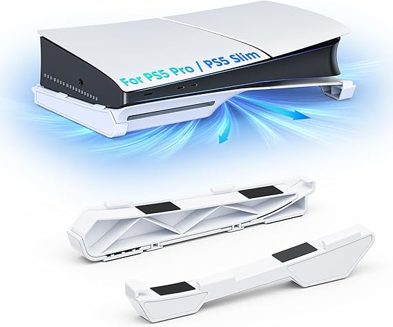 NexiGo PS5 Slim/Pro Zubehör Horizontalständer [Minimalistisches Design] PS5 Slim / PS5 Pro Basisständer Kompatibel mit PlayStation 5 Slim Pro Disc- & Digital-Editionen Weiß