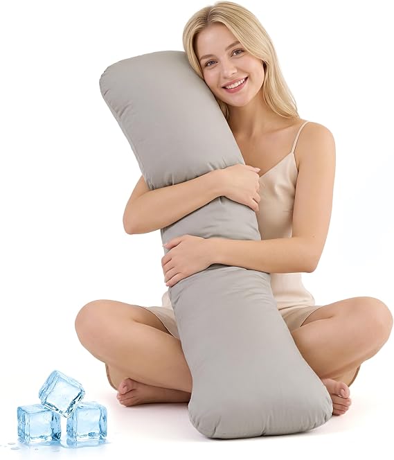 YZ HOME Weighted Body Pillow 6.5lbs Cooling Body Pillow (41" x 10")