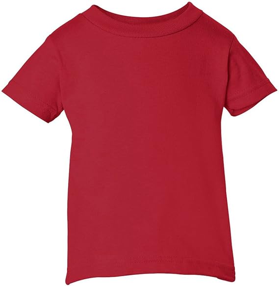 RABBIT SKINS Infant Short Sleeve T-Shirt, Red, 18 Months