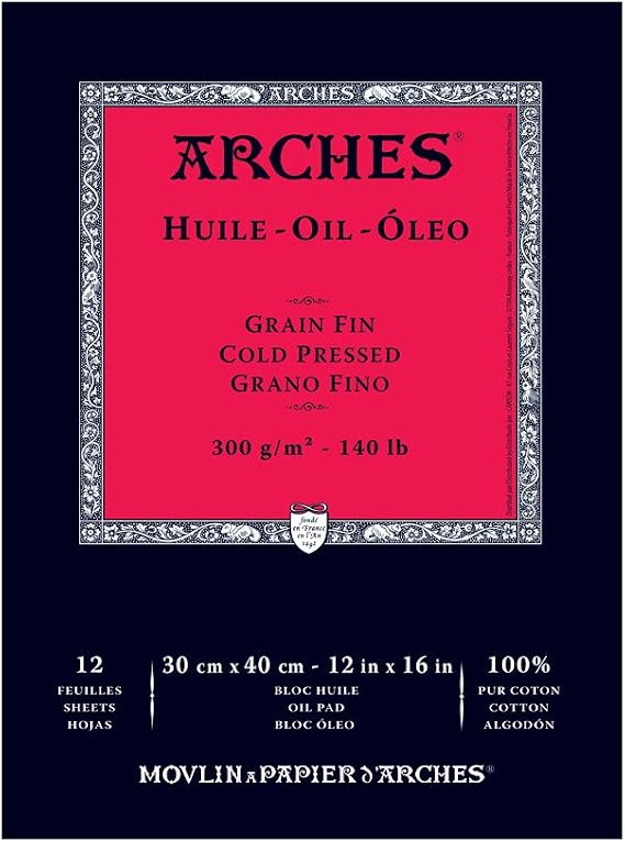 Arches Oil PAD 140LB 12X1612, Multicolor