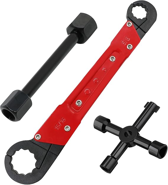 Plumbing Tools,Angle Stop-On Wrench kit,High-Precision Angle-on Wrench for Efficient Valve and Pipe Installations plumbers Removal Tool for Plumbers for Bathroom&Kitchen
